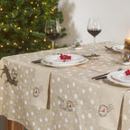 Σετ Τραπεζομάντηλο με 8 Πετσέτες Φαγητού Xmas Luxury Home Sun 160X220 / beige